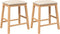 vidaXL - Barstoelen - met - kussens - 2 - st - massief - hout - rubber