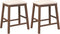 vidaXL - Barstoelen - met - kussens - 2 - st - massief - hout - rubber - bruin