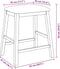 vidaXL - Barstoelen - met - kussens - 2 - st - massief - hout - rubber - bruin