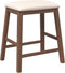 vidaXL - Barstoelen - met - kussens - 2 - st - massief - hout - rubber - bruin