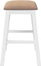vidaXL - Barstoelen - met - kussens - 2 - st - massief - hout - rubber - wit