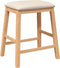 vidaXL - Barstoelen - met - kussens - 2 - st - massief - hout - rubber