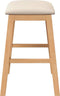 vidaXL - Barstoelen - met - kussens - 2 - st - massief - hout - rubber