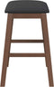 vidaXL - Barstoelen - met - kussens - 2 - st - massief - hout - rubber - bruin
