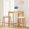 vidaXL - Barstoelen - met - kussens - 2 - st - massief - hout - rubber