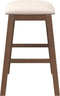 vidaXL - Barstoelen - met - kussens - 2 - st - massief - hout - rubber - bruin