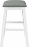 vidaXL - Barstoelen - met - kussens - 2 - st - massief - hout - rubber - wit