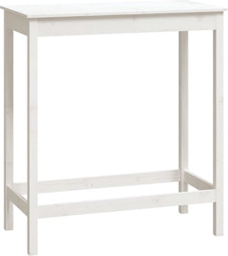 vidaXL - Bartafel - 100x50x110 - cm - massief - grenenhout - wit