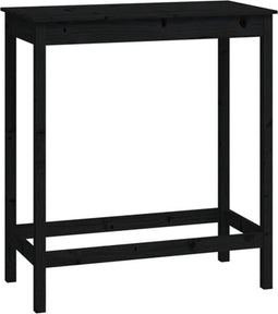 vidaXL - Bartafel - 100x50x110 - cm - massief - grenenhout - zwart