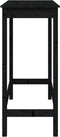vidaXL - Bartafel - 100x50x110 - cm - massief - grenenhout - zwart