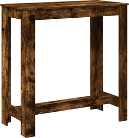 vidaXL - Bartafel - 102x50x103,5 - cm - bewerkt - hout - gerookt - eikenkleurig