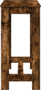 vidaXL - Bartafel - 102x50x103,5 - cm - bewerkt - hout - gerookt - eikenkleurig