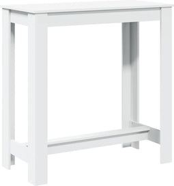 vidaXL - Bartafel - 102x50x103,5 - cm - bewerkt - hout - wit
