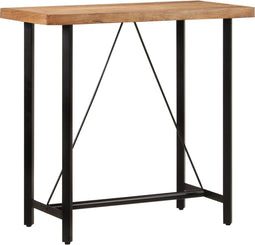 vidaXL - Bartafel - 110x55x107 - cm - massief - acaciahout - en - ijzer