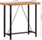 vidaXL - Bartafel - 110x55x107 - cm - massief - acaciahout - en - ijzer
