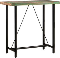vidaXL - Bartafel - 110x55x107 - cm - massief - gerecycled - hout - en - ijzer