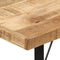 vidaXL - Bartafel - 110x55x107 - cm - massief - mangohout - en - ijzer