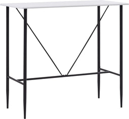 vidaXL - Bartafel - 120x60x110 - cm - MDF - wit