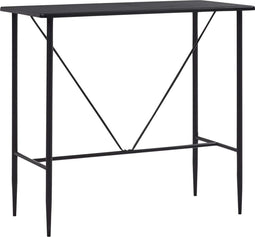vidaXL - Bartafel - 120x60x110 - cm - MDF - zwart