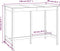vidaXL - Bartafel - 140x80x110 - cm - massief - grenenhout - honingbruin