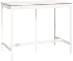 vidaXL - Bartafel - 140x80x110 - cm - massief - grenenhout - wit