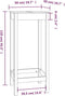 vidaXL - Bartafel - 50x50x110 - cm - massief - grenenhout