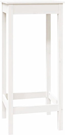 vidaXL - Bartafel - 50x50x110 - cm - massief - grenenhout - wit