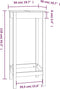vidaXL - Bartafel - 50x50x110 - cm - massief - grenenhout - wit