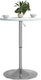 vidaXL - Bartafel - 50x50x90 - cm - bewerkt - hout - en - verchroomd - staal - wit
