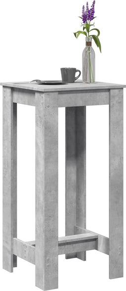 vidaXL - Bartafel - 51x50x103,5 - cm - bewerkt - hout - betongrijs