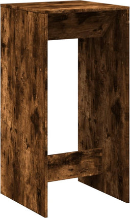 vidaXL - Bartafel - 51x50x103,5 - cm - bewerkt - hout - gerookt - eikenkleur