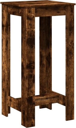 vidaXL - Bartafel - 51x50x103,5 - cm - bewerkt - hout - gerookt - eikenkleur