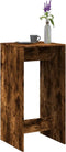 vidaXL - Bartafel - 51x50x103,5 - cm - bewerkt - hout - gerookt - eikenkleur