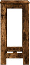 vidaXL - Bartafel - 51x50x103,5 - cm - bewerkt - hout - gerookt - eikenkleur