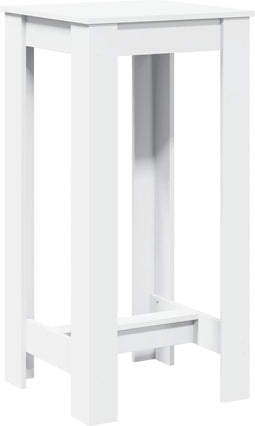 vidaXL - Bartafel - 51x50x103,5 - cm - bewerkt - hout - wit
