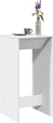 vidaXL - Bartafel - 51x50x103,5 - cm - bewerkt - hout - wit