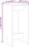 vidaXL - Bartafel - 51x50x103,5 - cm - bewerkt - hout - wit