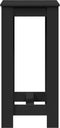 vidaXL - Bartafel - 51x50x103,5 - cm - bewerkt - hout - zwart