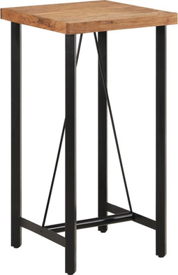 vidaXL - Bartafel - 55x55x107 - cm - massief - acaciahout - en - ijzer