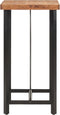 vidaXL - Bartafel - 55x55x107 - cm - massief - acaciahout - en - ijzer