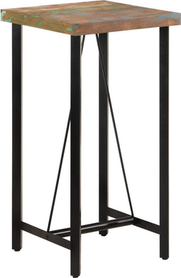 vidaXL - Bartafel - 55x55x107 - cm - massief - gerecycled - hout - en - ijzer