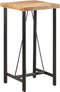 vidaXL - Bartafel - 55x55x107 - cm - massief - mangohout - en - ijzer