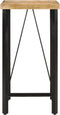 vidaXL - Bartafel - 55x55x107 - cm - massief - mangohout - en - ijzer