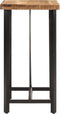 vidaXL - Bartafel - 55x55x107 - cm - massief - mangohout - en - ijzer