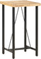 vidaXL - Bartafel - 60x60x107 - cm - ruw - mangohout