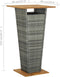 vidaXL - Bartafel - 60x60x110 - cm - poly - rattan - en - massief - acaciahout - grijs