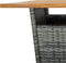vidaXL - Bartafel - 60x60x110 - cm - poly - rattan - en - massief - acaciahout - grijs