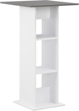 vidaXL - Bartafel - 60x60x110 - cm - wit - en - antracietgrijs