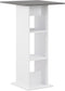 vidaXL - Bartafel - 60x60x110 - cm - wit - en - antracietgrijs