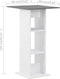 vidaXL - Bartafel - 60x60x110 - cm - wit - en - antracietgrijs